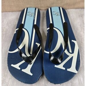 Kansas City Royals Men's Big Logo   Beach Flip Flop Sandals Size 11.5 MLB NWOT